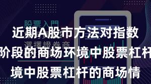 近期A股市方法对指数反复拉锯阶段的商场环境中股票杠杆的商场情